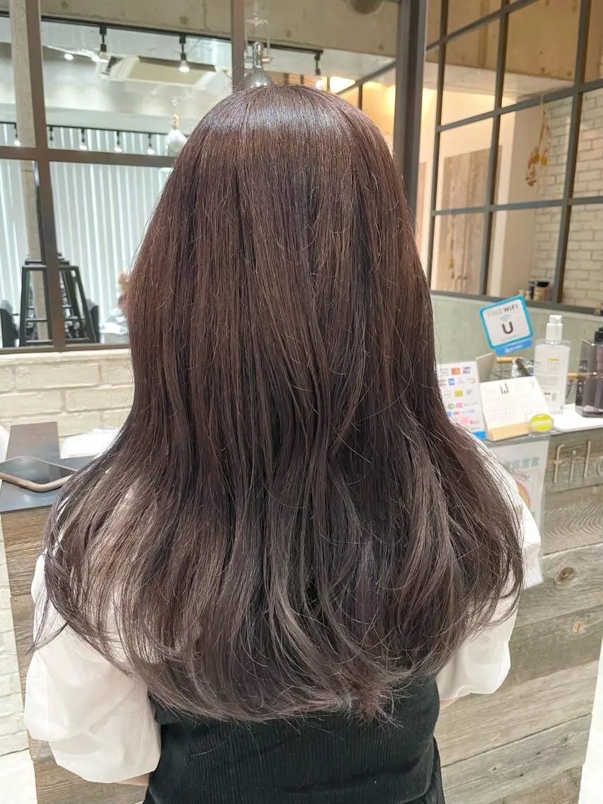 ロング カラー アッシュ ラベンダーカラー ラベンダーアッシュ カット ヘアカラー 🌿ニュアンス/髪質 改善🌿Fukudaのヘアスタイル
