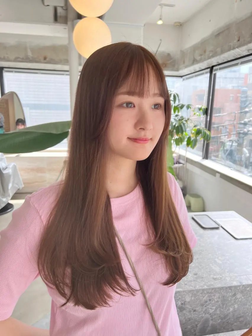 ロング カラー ベージュカラー レイヤーカット ヘアカラー 是非可愛くさせて ください🩷sakiのヘアスタイル