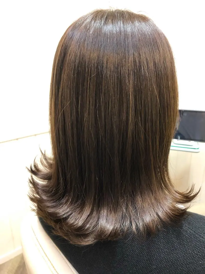 ミディアム カット 縮毛矯正 ✨メテオ　髪質改善✨ シバタのヘアスタイル