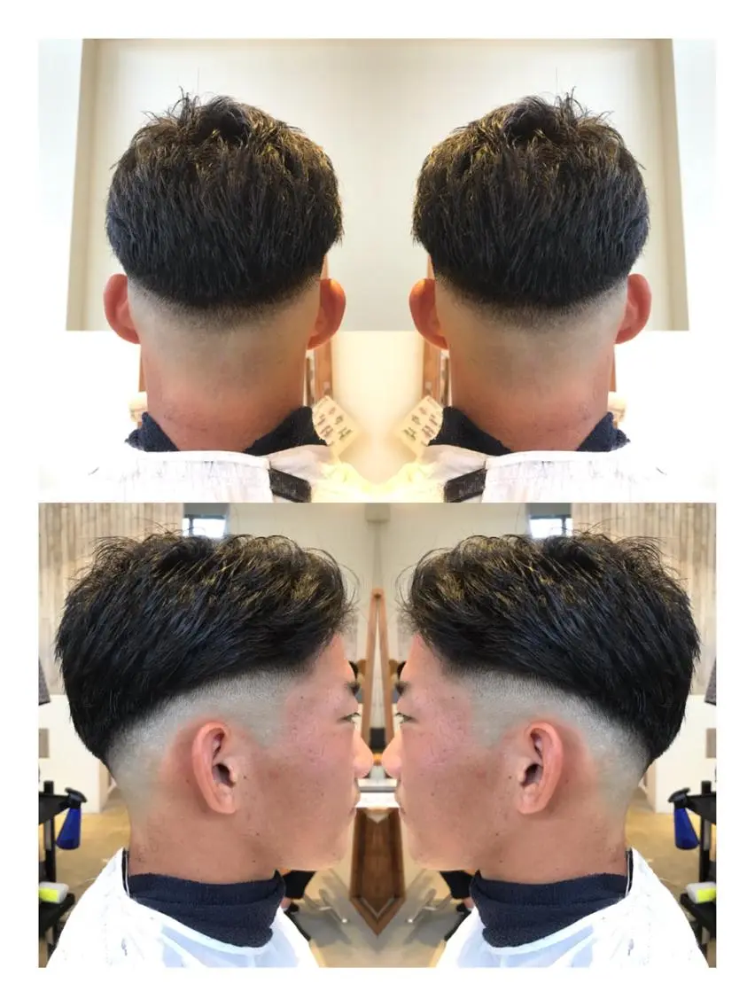 ショート メンズ フェードカット スキンフェード /本物の髪質改善/ 古川新のヘアスタイル
