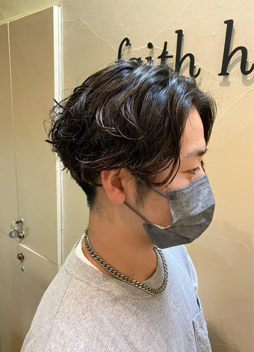 パーマ メンズ メンズパーマ 大形 誉のヘアスタイル