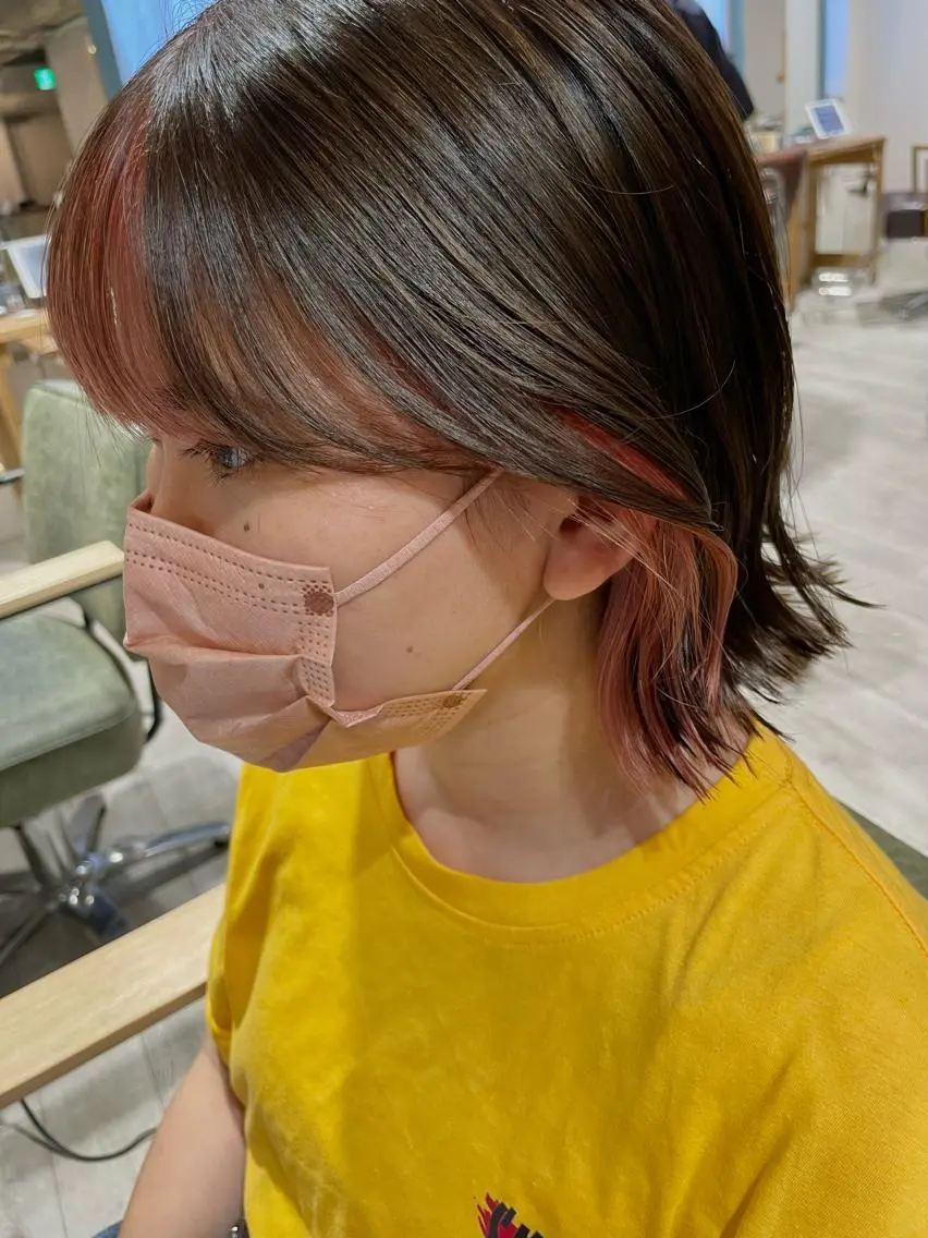 ミディアム カラー グレージュ ピンクカラー ホワイトピンク カット ヘアカラー カウンセリング重視 🌿Tsuyukiのヘアスタイル