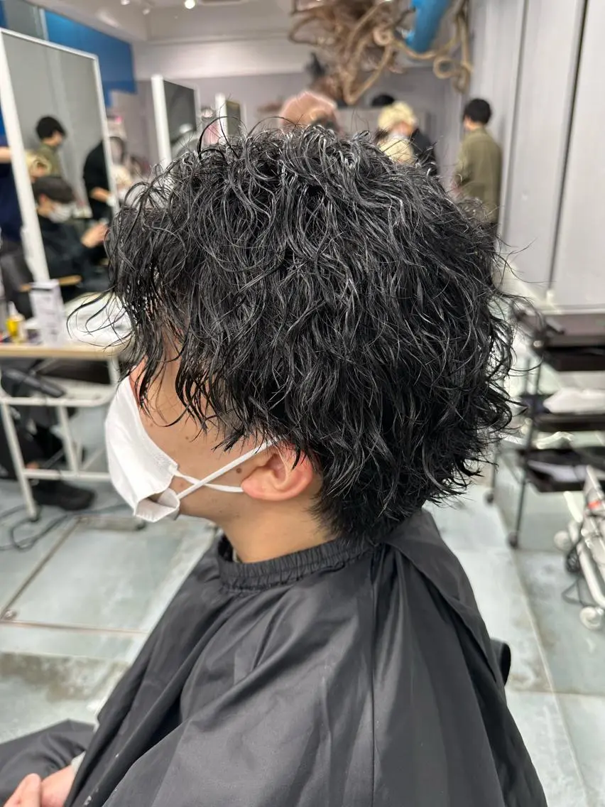 パーマ メンズ 松戸レイヤーカット 塚原悠斗のヘアスタイル