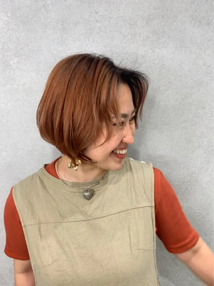 ショート カラー カット ヘアカラー トリートメント 韓国hair ·͜· watanabeのヘアスタイル