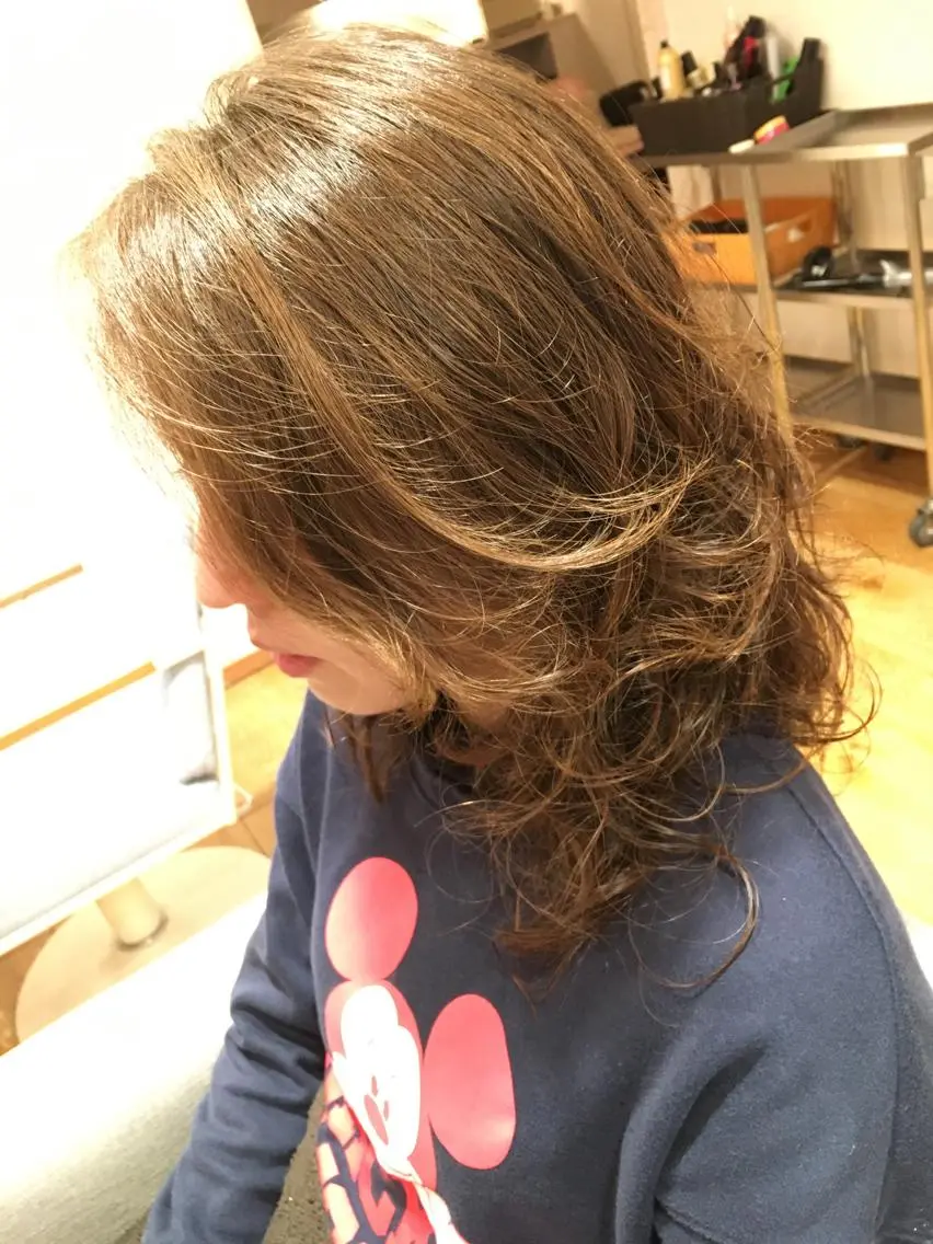 セミロング セミロングパーマ カット ヘアカラー パーマ トリートメント YUSUKE ITOのヘアスタイル