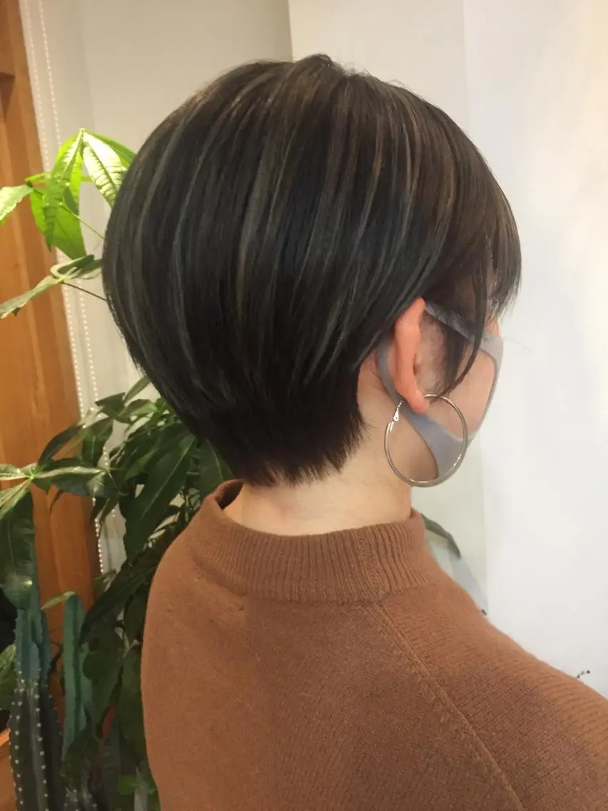 ショート カラー ハイライトカラー ハイライト ショートヘア ヘアカラー 中目黒🌼 🌼ハナのヘアスタイル