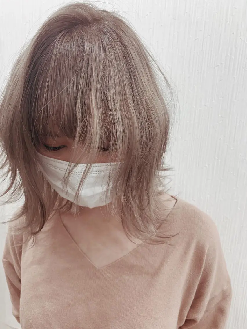 ミディアム カラー レイヤーカットモデル 募集/藤原一真のヘアスタイル
