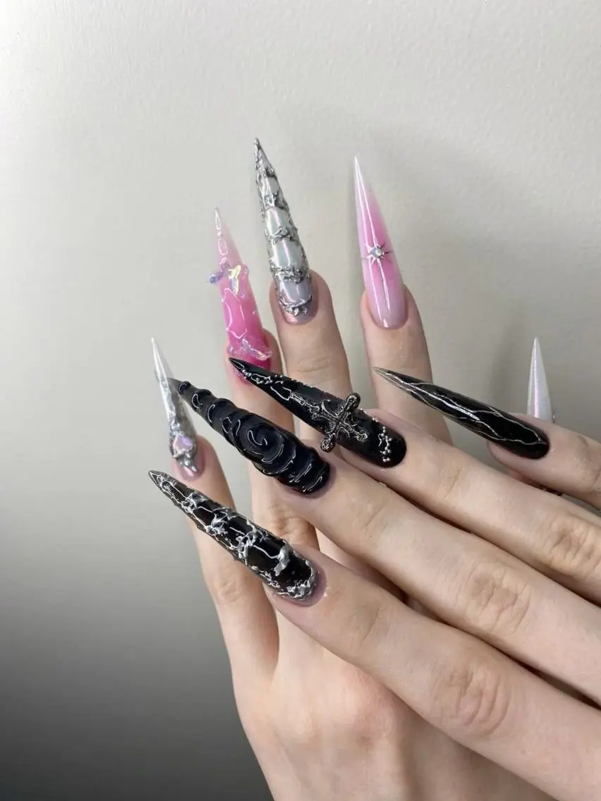 ネイル キラキラネイル 韓国ネイル 持ち込み ワンホンネイル ハンドネイル ハンドケア Nova Nail Salonのネイルデザイン