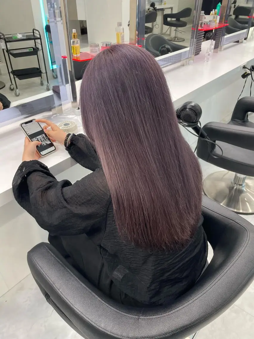 ロング カラー ［銀座］淡色 ラベンダー🫧大村のヘアスタイル