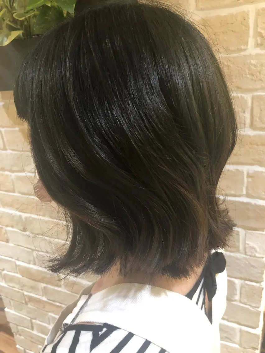 ミディアム 切りっぱなしボブ ボブ ⬛️⬜️髪質改善⬛️ ⬜️藤川慎太郎のヘアスタイル