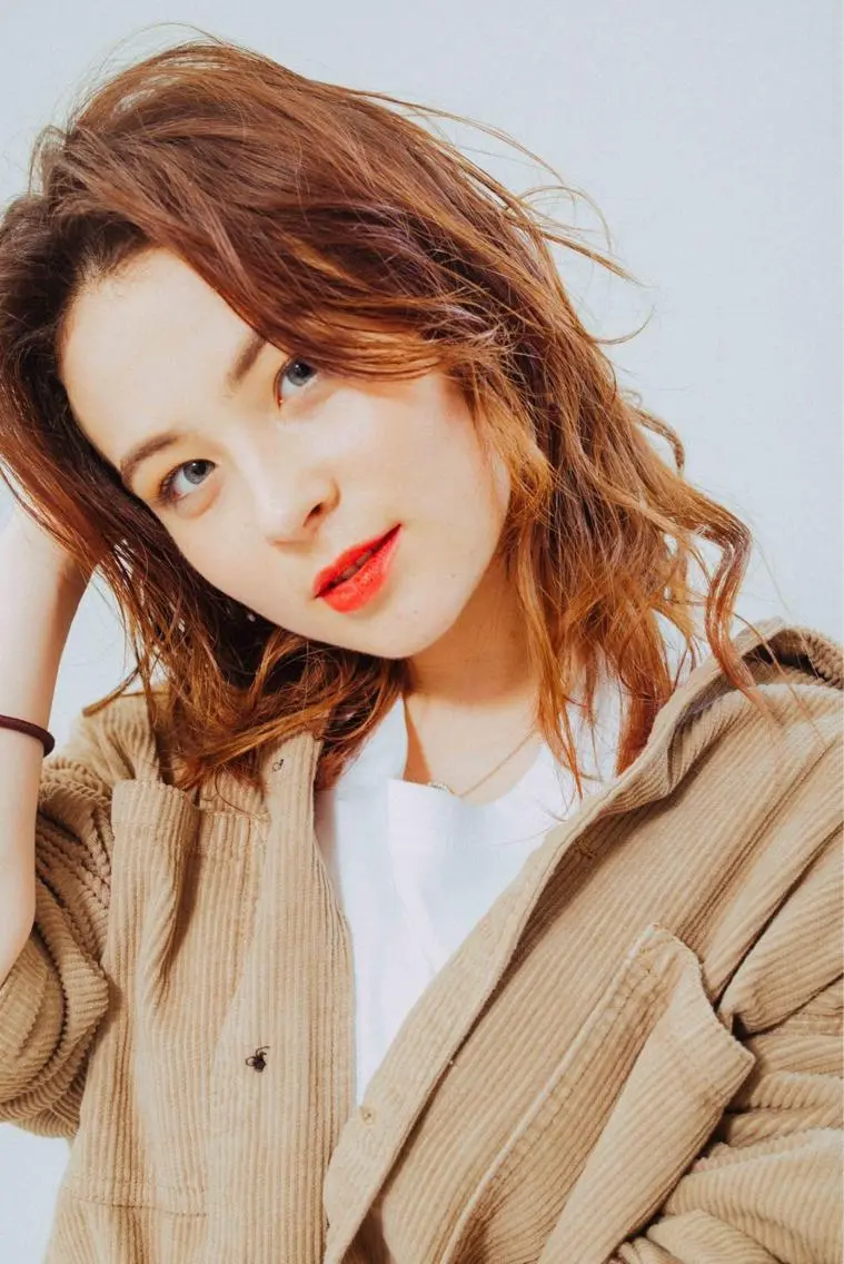 ミディアム カラー パーマ ヘアアレンジ メンズ キッズ ネイル マツエク・マツパ メンズウルフカット アディクシーカラー 透明感カラー ボブ ウルフカット 藤井 仁紀のヘアスタイル