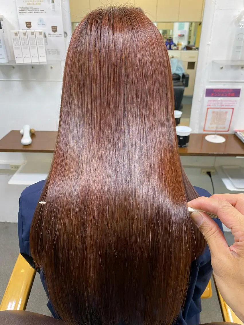 ロング パーマ 髪質改善 縮毛矯正 ストレートパーマ 縮毛矯正 【髪質改善】に特化 オリーブオイルクラブのヘアスタイル
