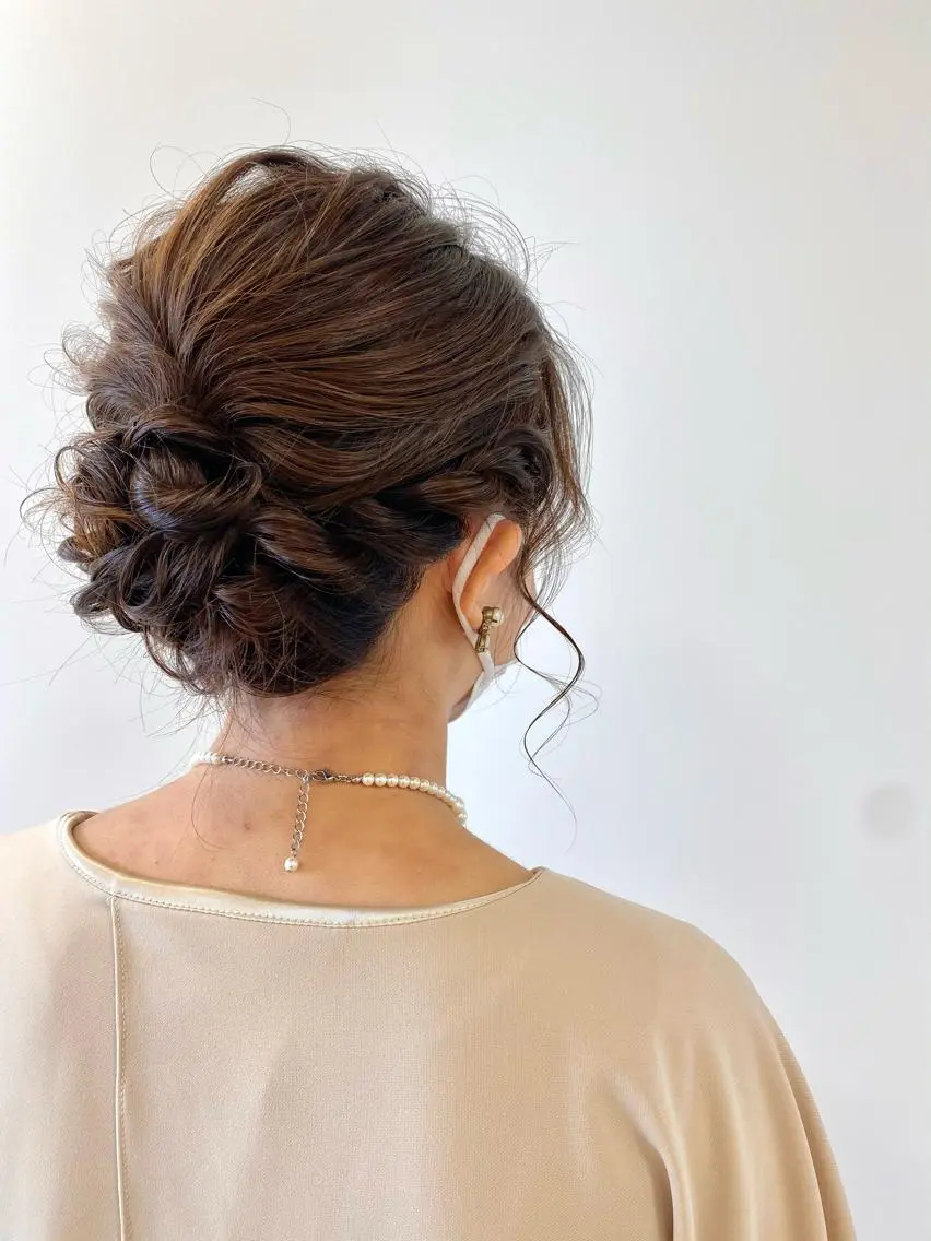 ミディアム ヘアアレンジ ボブ ヘアセット 高橋恵🌈生え癖改善 ウルフ/レイヤーのヘアスタイル