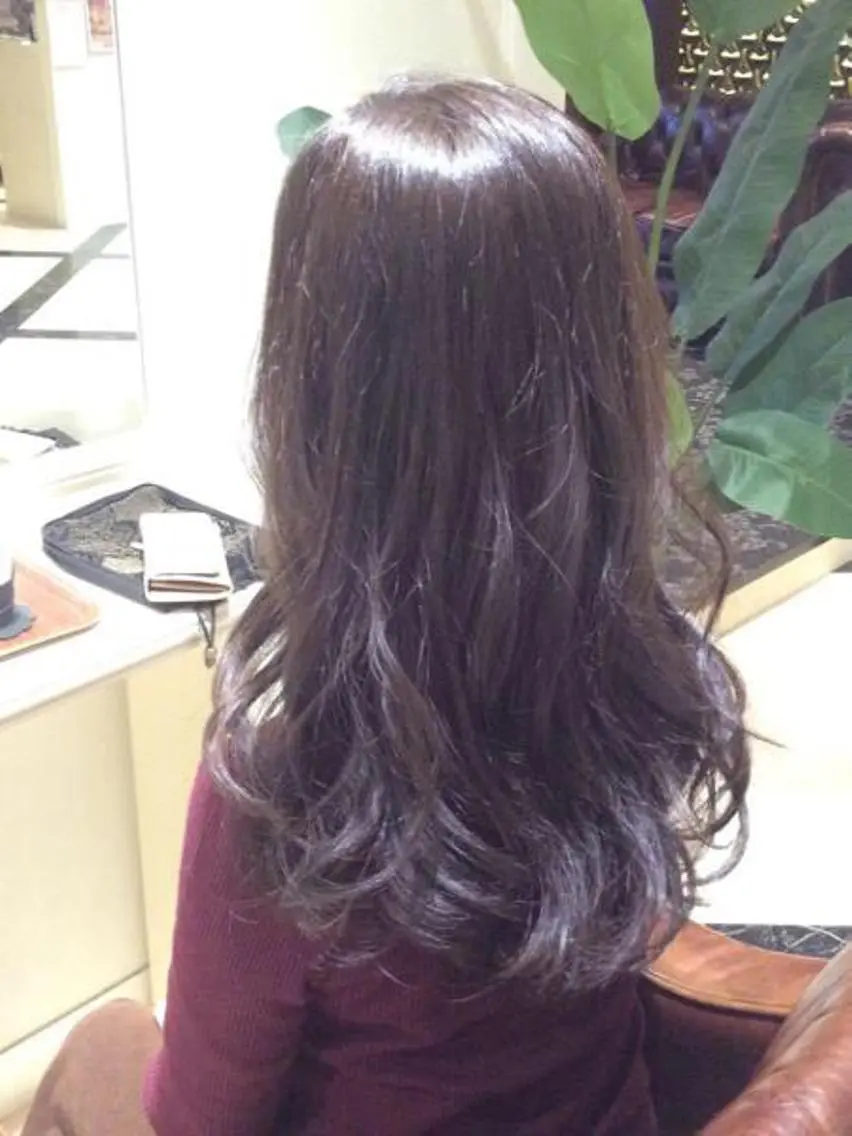 ロング カラー アッシュ ラベンダーカラー ラベンダーアッシュ 髪質改善✨カラー特化 サロン🎨平尾晃一のヘアスタイル