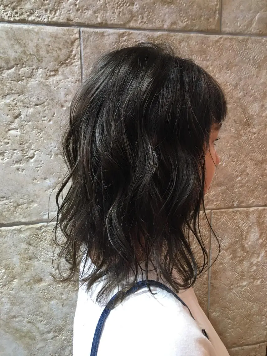 ミディアム カラー カット ヘアカラー トリートメント 斉藤 貴也のヘアスタイル