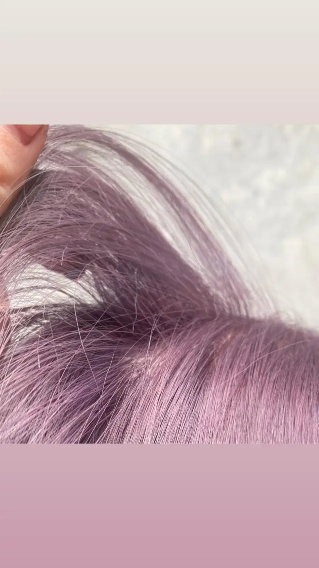 セミロング カラー ブリーチ パープルカラー 心斎橋美容室 Junのヘアスタイル