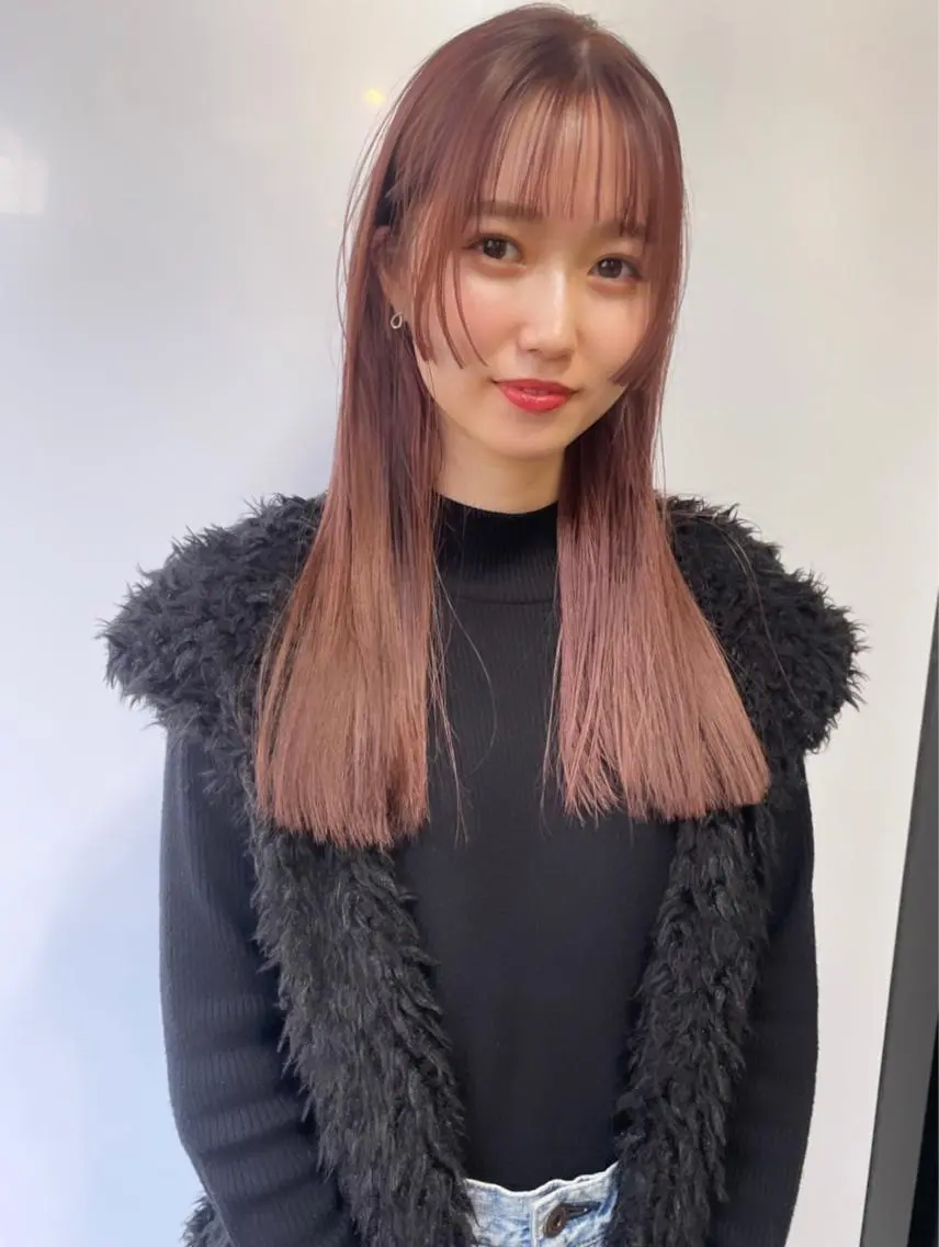 ロング カラー ヘアアレンジ 髙塚碧🇰🇷 韓国ヘア🎗️のヘアスタイル
