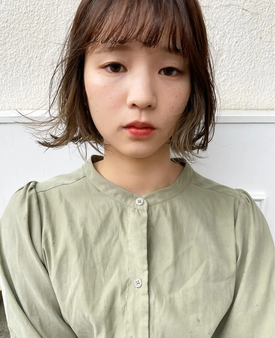 ショート カラー 🙃 透明感カラー/ボブのヘアスタイル