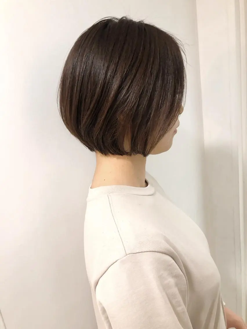 ショート カラー ショートボブ ブラウンカラー ボブ ショートヘア 松永 雄樹のヘアスタイル