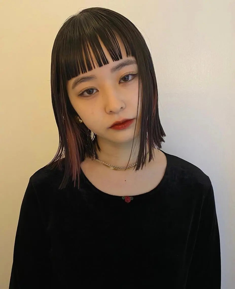 ミディアム カラー 似合わせカット ♡レイヤーカット れお♡のヘアスタイル