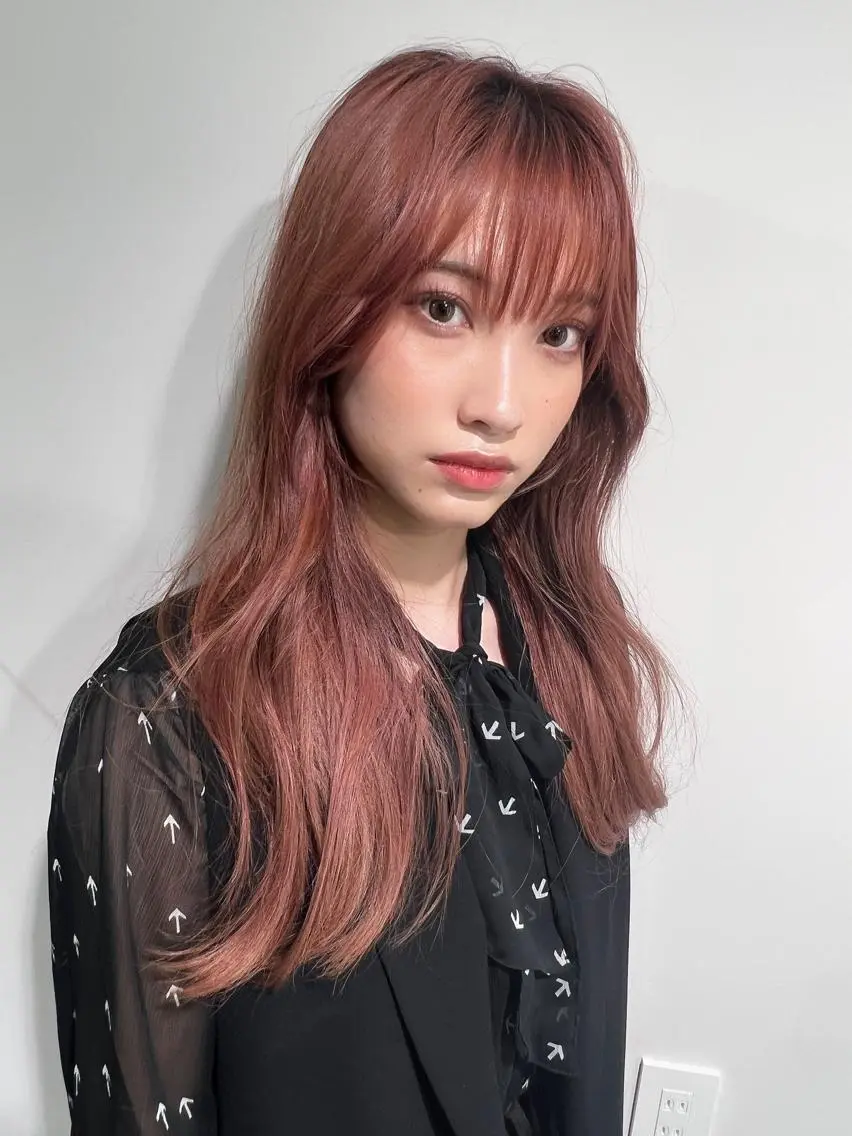 ロング カット ヘアカラー トリートメント 安井 貞好のヘアスタイル