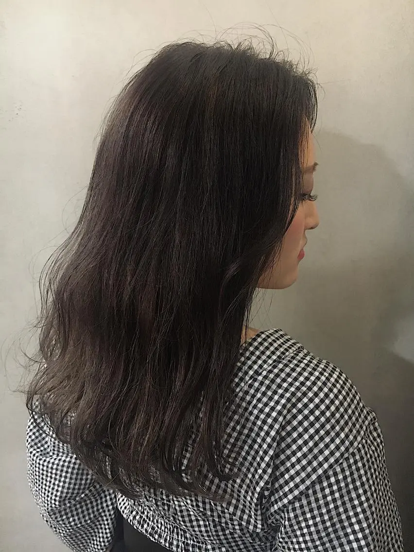 セミロング カラー グレージュ ヘアカラー hair salon Zöld.のヘアスタイル