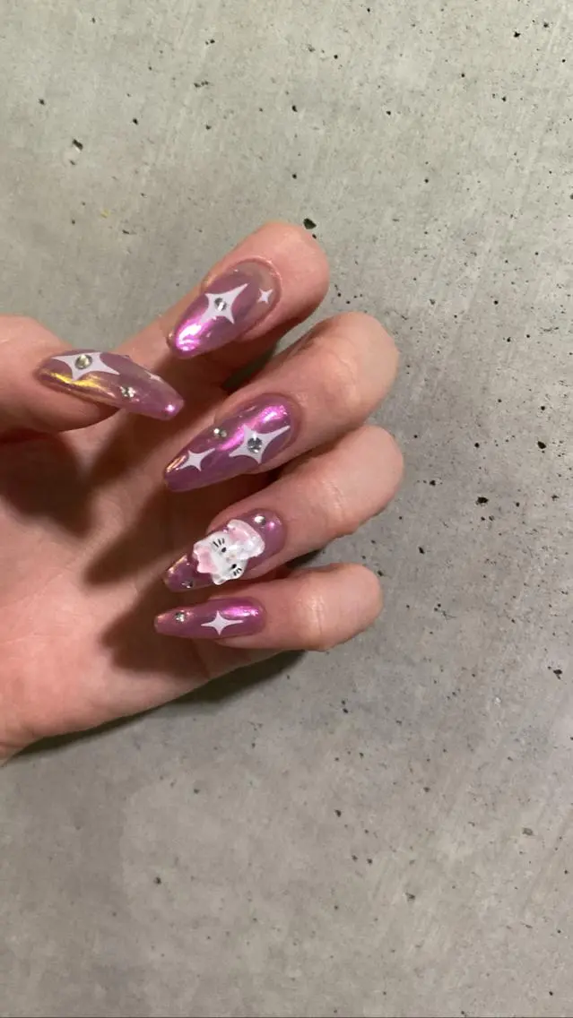 ロング カラー ネイル tetty nailsalonのネイルデザイン