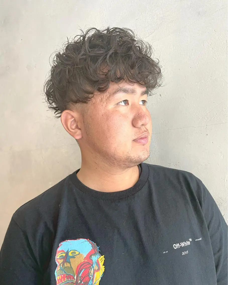 パーマ メンズ メンズパーマ 骨格補正カット✂︎ 🌟菅野陽介🌟のヘアスタイル