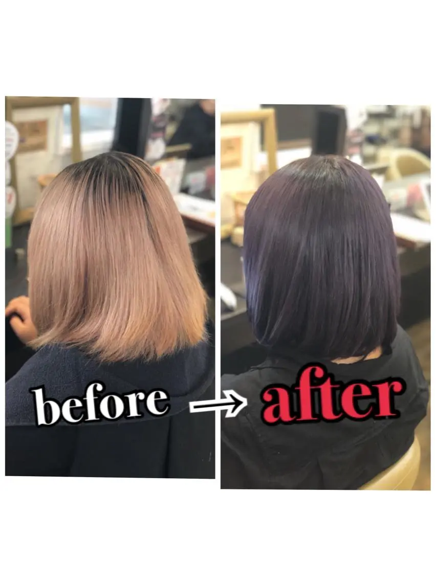 カラー バイオレットカラー スイトウ アオイのヘアスタイル