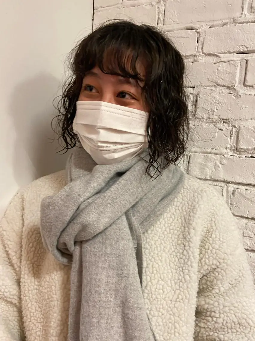ミディアム パーマ ミディアムパーマ ボブ 原一真/ 外国人ショートヘアのヘアスタイル