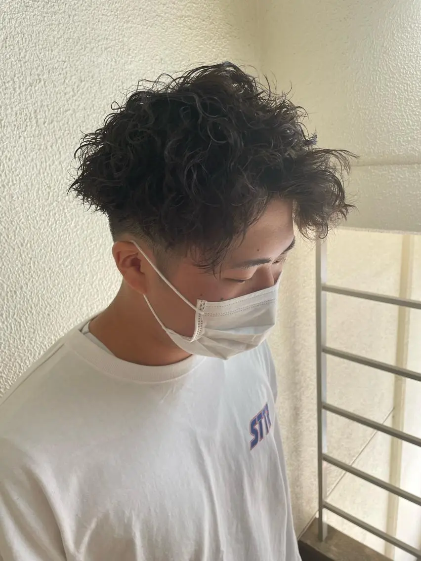 ミディアム パーマ メンズ 辻堂メンズ特化 YU-YAのヘアスタイル