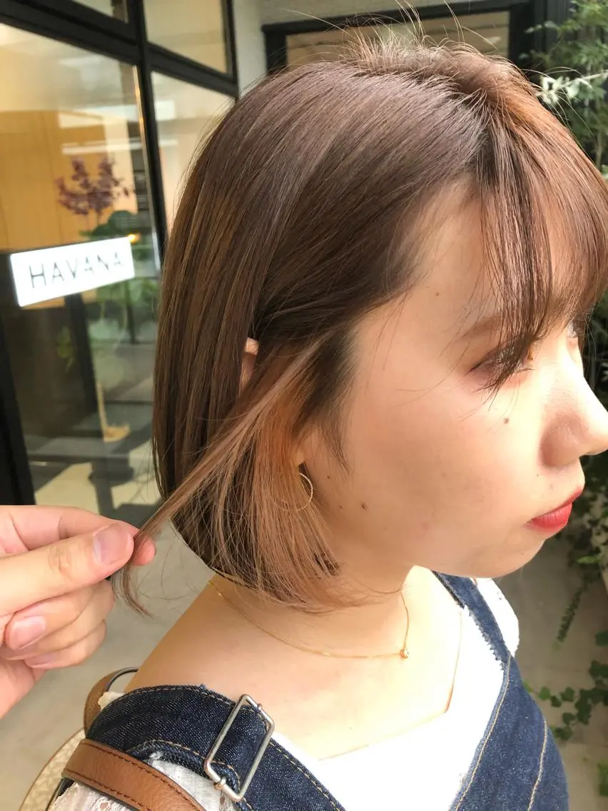 ショート カラー イヤリングカラー インナーカラー クドウレイ fifth神南のヘアスタイル