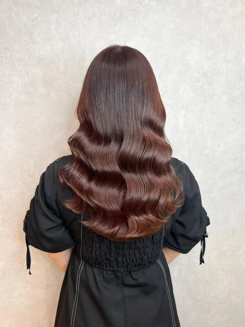 ロング カラー カット 縮毛矯正 トリートメント ‎🤍髪質改善‎🤍 レイヤーカット‎🤍のヘアスタイル