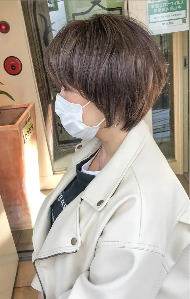 ショート ハイライト 北條 優輝のヘアスタイル