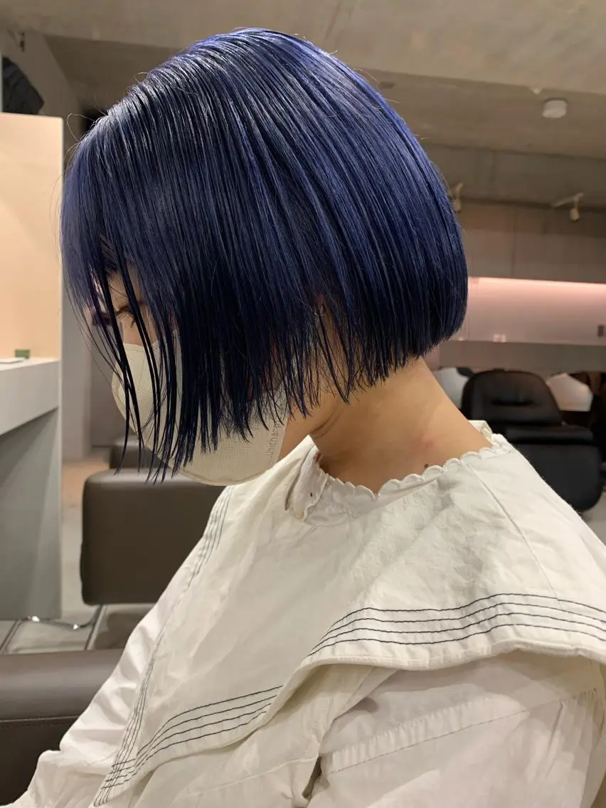 ショート カラー ボブパーマコテ巻き風 パーマNo1深江秀平のヘアスタイル