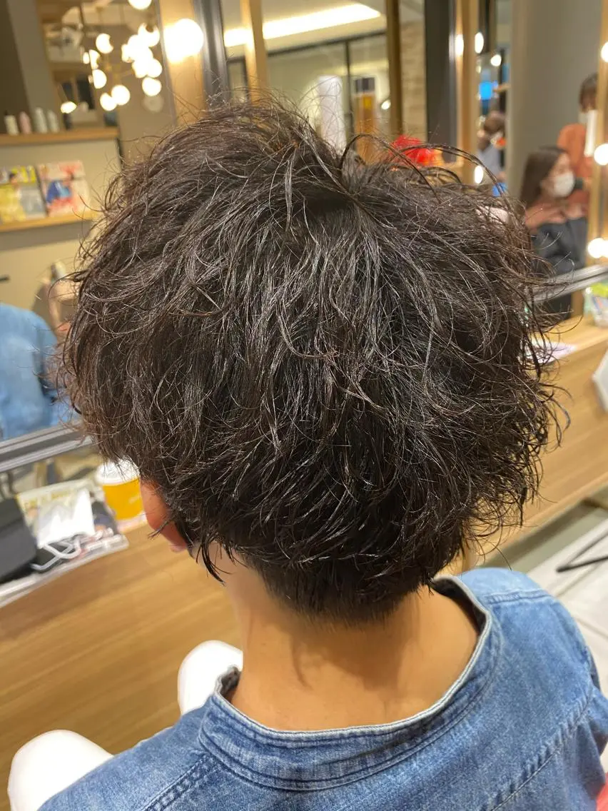 パーマ メンズ カット パーマ 梅田茶屋町メンズ 専門美容師 山元一平のヘアスタイル