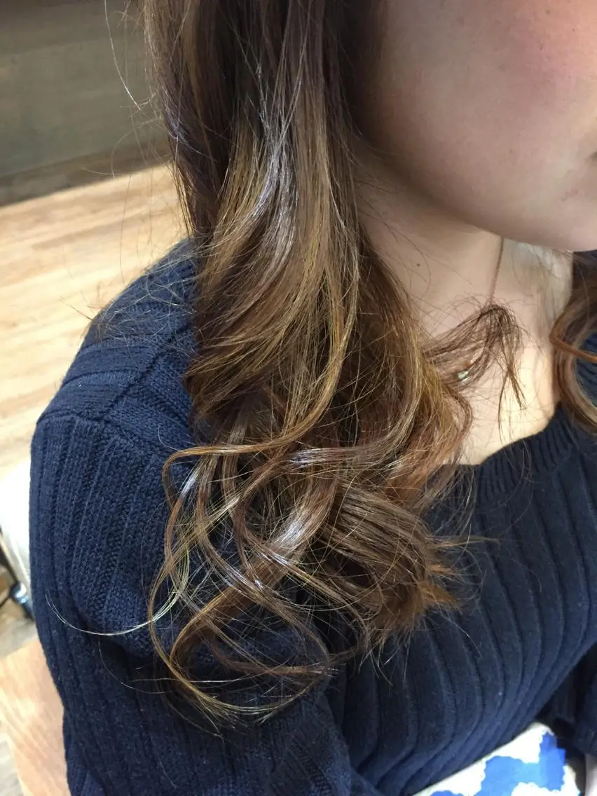 セミロング カラー ヘアアレンジ アッシュ ハイライトカラー インナーカラー ハイライト ◇おの あすか◇のヘアスタイル