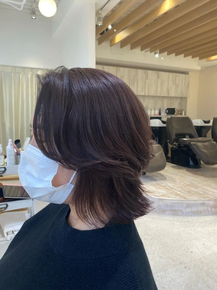 ミディアム カラー soil ミヤタケのヘアスタイル