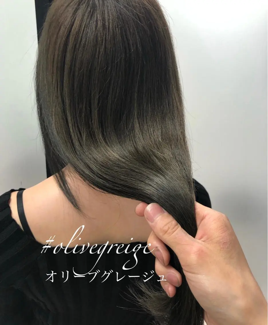 セミロング カラー 縮毛矯正　野口 恵のヘアスタイル
