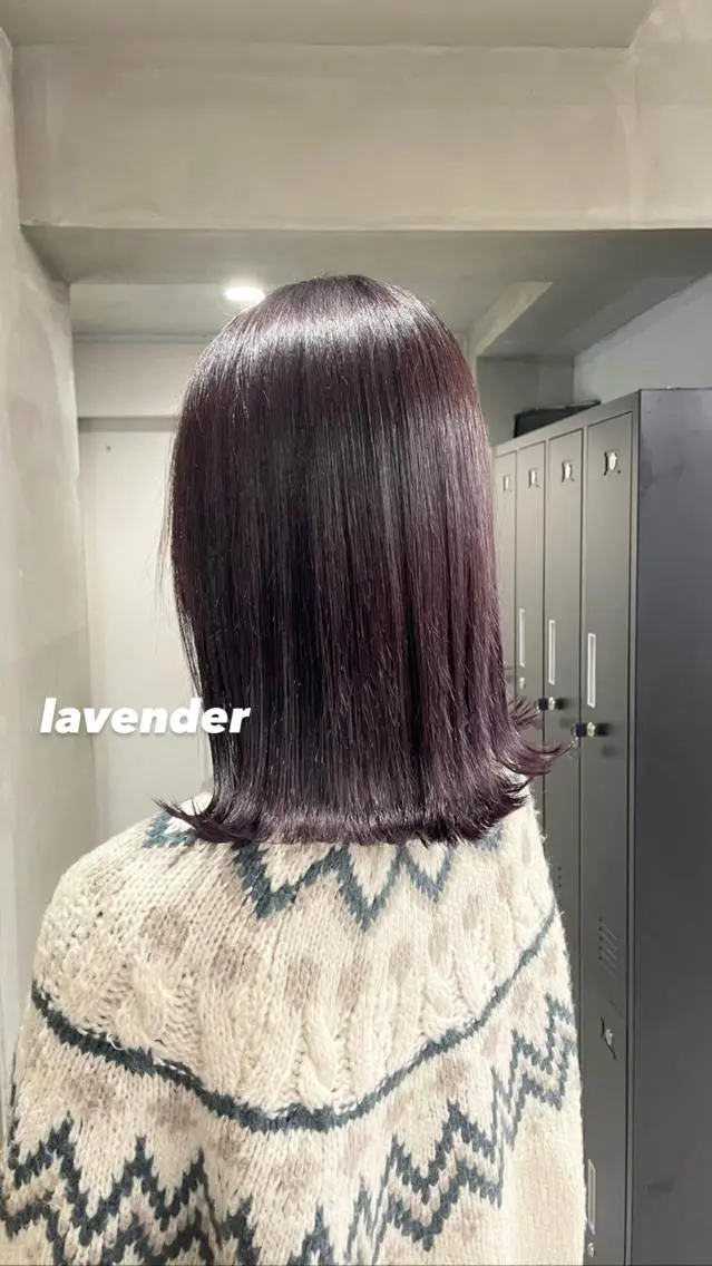 カラー ラベンダーカラー miu .のヘアスタイル