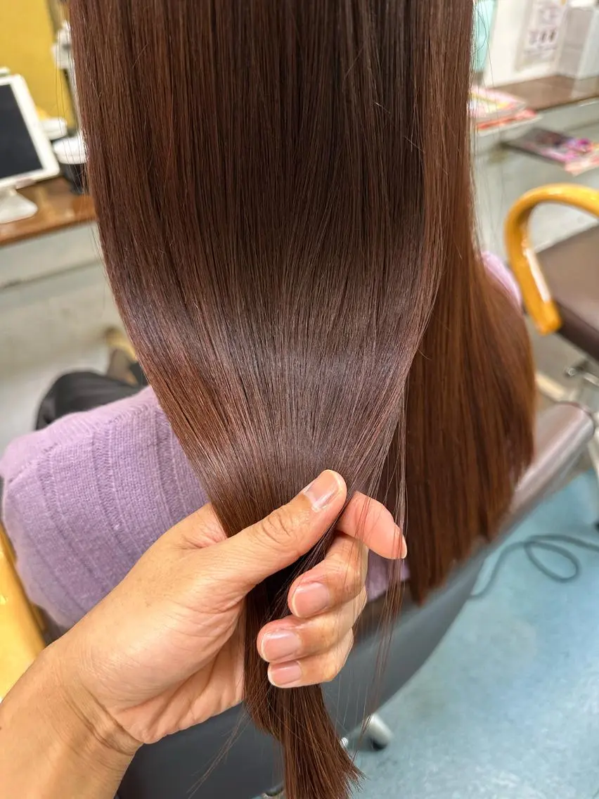ロング カラー 髪質改善 縮毛矯正 トリートメント カット ヘアカラー トリートメント 【髪質改善】に特化 オリーブオイルクラブのヘアスタイル