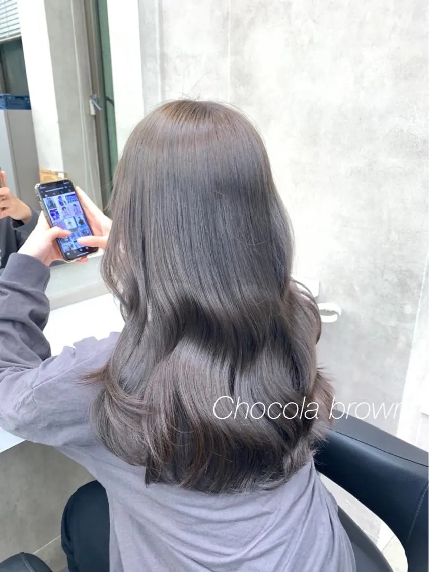 ロング ヘアカラー トリートメント ヘアセット 縮毛/ダブルカラー 🦋ベージュヘア🦋のヘアスタイル