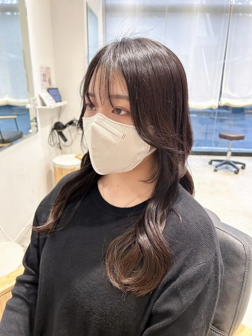 ロング カラー ブリーチなしWカラー ／レイヤー🎀マリノのヘアスタイル