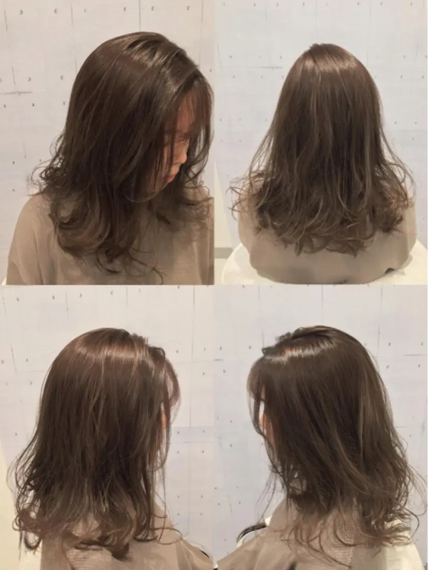 ロング カラー ベージュカラー 韓・中華美女ヘア 🇰🇷×🇨🇳のヘアスタイル