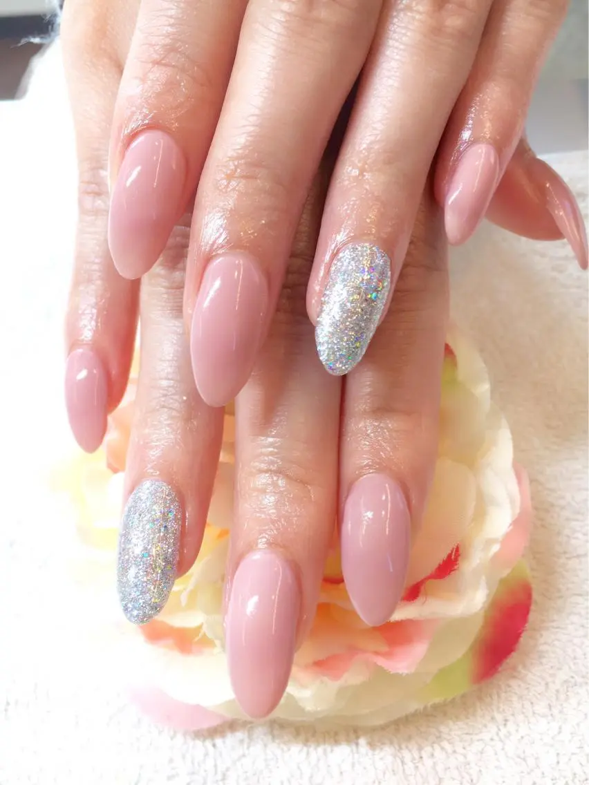 ネイル フットネイル ジェルネイル ミラーネイル パラジェル 春ネイル clover nailのネイルデザイン
