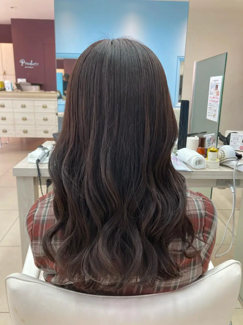 ロング カラー 🫧ダメージレス🫧 カラー&縮毛矯正のヘアスタイル