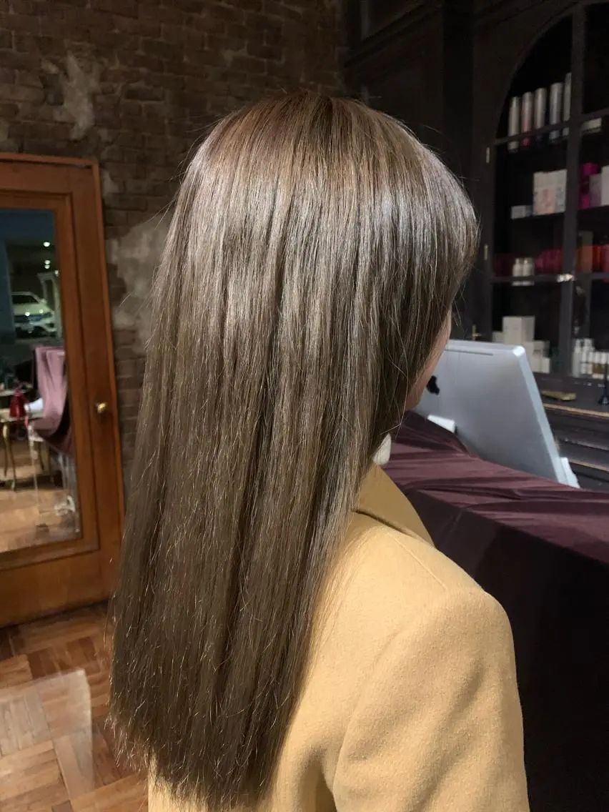 セミロング カラー ヘアアレンジ ボブパーマコテ巻き風 パーマNo1深江秀平のヘアスタイル
