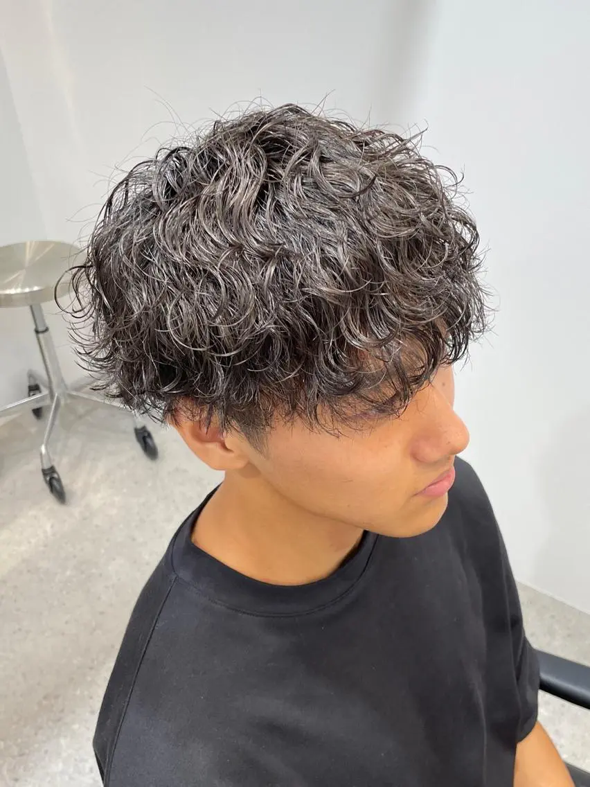 ショート パーマ メンズ メンズパーマ 波巻きパーマ 松下 友希 【fifth】のヘアスタイル