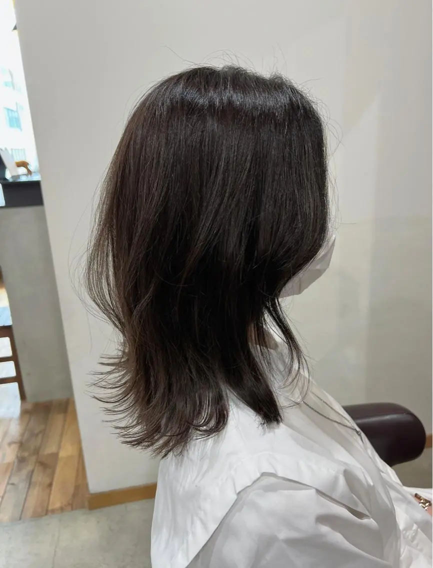 ミディアム カラー ヘアアレンジ ベージュカラー ブリーチ ケアブリーチ 透明感カラー デザインカラー カット ヘッドスパ 五反田　美容院☆張 明星☆韓国ヘアのヘアスタイル