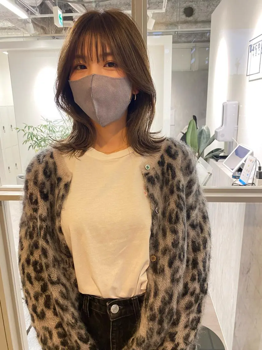 ミディアム カラー ヘアアレンジ カット ヘアカラー トリートメント 🫧umu.🫧韓国 /レイヤー/ハッシュのヘアスタイル